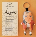 Schl�sselring mit Stofffigur Mozart 9 x 5 x 2 cm