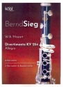 Allegro aus Divertimento KV254 fr 4 Klarinetten (3 Klarinetten und Bassklarinette) Partitur und Stimmen