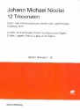 12 Triosonaten Band 1 (Nr.1-6) fr 2 Violinen, Viola da gamba (Posaune/Violone) und Orgel Partitur und Stimmen