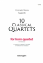 10 classical Quartets for 4 horns in F score and parts