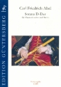 Sonate D-Dur fr Traversflte und Bc Partitur und Stimmen (Bc ausgesetzt)