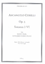 Sonata op.5 no.1-6 for bass viol and Bc score and parts (Bc not realised)