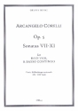 Sonata op.5 no.7-11 for bass viol and Bc score and parts (Bc not realised)