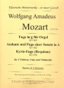 3 Fugen fr 2 Violinen, Viola und Violoncello Partitur und Stimmen