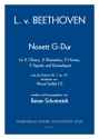 Nonett G-Dur fr 2 Oboen, 2 Klarinetten, 2 Hrner, 2 Fagotte und Kontrafagott Partitur und Stimmen