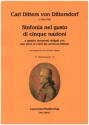 Sinfonia nel gusto di cinque nazioni a quattro stromenti obligati con due oboe et corni da caccia ad lib set di parti