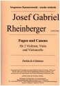 Fugen und Canons fr 2 Violinen, Viola und Violoncello Partitur und Stimmen