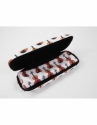 Brillenetui Violine mit Mikrofasertuch Hardcase: 16,5 x 6,5 x 3,5 cm / Putztuch: 15 x 18 cm