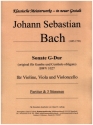 Sonate G-Dur BWV1027 fr Violine, Viola und Violoncello Partitur und Stimmen