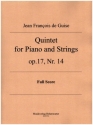 Quintet op.17 Nr.14 for 2 violins, viola, violoncello and piano score and parts