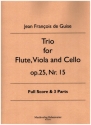 Trio op.25 Nr.15 for flute, viola and violoncello score and parts