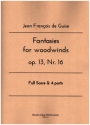 Fantasies for woodwinds op.13 Nr.16 for clarinet, flute, oboe and bassoon score and parts