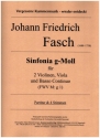 Sinfonia g-Moll FWV M:g1 fr 2 Violinen, Viola und Bc Partitur und Stimmen
