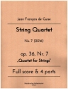 String Quartet op.36 Nr.7 for 2 violins, viola and violoncello score and parts