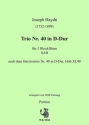 Trio Nr.40 in D-Dur fr 3 Blockflten (SAB) Partitur und Stimmen