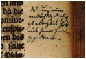 Eintrag in die Calov-Bibel Postkarte