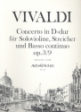Konzert D-Dur op.3,9 für Violine solo, Streicher und Bc Partitur