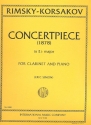 Concertpiece e flat major  (1878) for clarinet and piano
