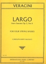 Largo from Sonata op.2,6 4 string basses score and parts