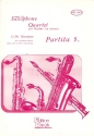 Partita d minor no.5 for 4 saxophones (SATB) and guitar da lib. score and parts