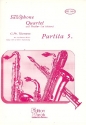 Partita d minor no.5 for 4 saxophones (SATB) and guitar da lib. score and parts