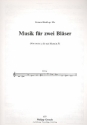 Musik für 2 Bläser op. 82a für Klarinette in Es und Horn in F 2 Spielpartituren