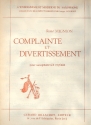 Complainte et Divertissement pour saxophone Si b et piano