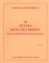 30 Textes dans les modes textes