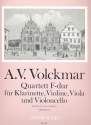 Quartett F-Dur Nr.2 fr Klarinette, Violine, Viola und Violoncello Partitur und Stimmen