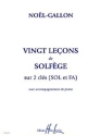 20 Lecons de solfge sur 2 cls (SOL et FA) pour voix et piano