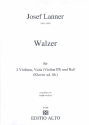 Walzer fr 2 Violinen, Viola (Violine 3) und Bass (Klavier ad lib) Partitur und Stimmen