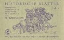 Historische Bltter Band 8: fr Blasorchester Partitur