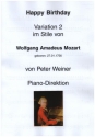 Happy Birthday Variation 2 im Stile von Wolfgang Amadeus Mozart fr Salonorchester Direktion und Stimmen