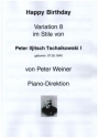 Happy Birthday Variation 8 im Stile von Peter IIjitsch Tschaikowski I fr Salonorchester Direktion und Stimmen