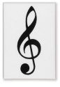 Magnet Violinschlssel wei 5,3x7,8cm