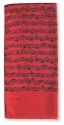 Seidenschal Noten rot 31x140cm