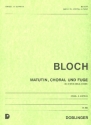 Matutin, Choral und Fuge fr Sopran und Orgel Partitur