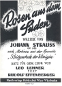 Rosen aus dem Sden op.388 fr gem Chor und Klavier Klavierpartitur