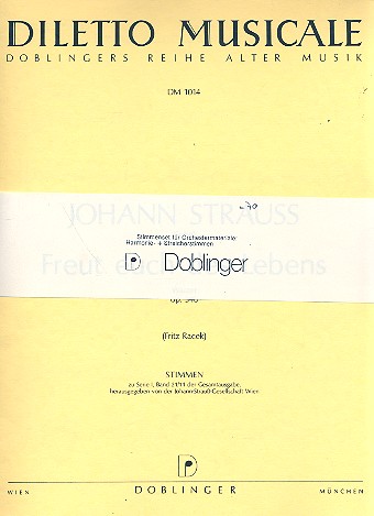 Freut euch des Lebens op.340 fr Orchester Stimmensatz (Streicher 4-3-2-2-1)