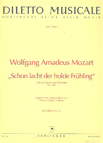 Schon lacht der holde Frhling KV580 fr Sopran und Orchester Gesang und Klavier