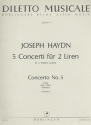 Konzert F-Dur Nr.5 Hob.VIIh:5 fr 2 Liren (Altblockflten/Flten/Oboen) und Orchester Stimmen (Streicher 1-1-1-1--1)