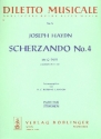 Scherzando G-Dur Nr.4 Hob.II:36 fr Flte, 2 Oboen, 2 Hrner, 2 Violinen, Kontrabass und Cembalo Partitur