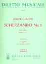 Scherzando E-Dur Nr.5 Hob.II:37 fr Flte, 2 Oboen, 2 Hrner, 2 Violinen, Kontrabass und Cembalo Partitur