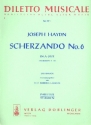 Scherzando A-Dur Nr.6 Hob.II:38 fr Flte, 2 Oboen, 2 Hrner, 2 Violinen, Kontrabass und Cembalo Partitur