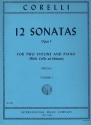 12 Sonatas op.1 vol.1 (nos.1-3) for 2 violins and piano (violoncello ad lib) parts