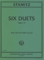 Stamitz, Carl - Six Duets op19 for violin and cello Partitur (zugleich Spielpartitur)