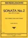 Mendelssohn Bartholdy, Felix - Sonata No.2 D major op.58 for string bass and piano