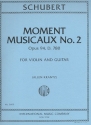 Moment Musicaux op.94 D780 for violin and guitar score and violin part