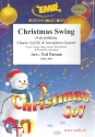 Christmas Swing (O du fr�hliche) for mixed chorus and 4 saxophones (rhythm group ad lib) score and parts (incl. 20 chorus scores)