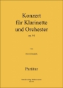 Ebenhh, Horst Konzert fr Klarinette und Orchester Op.94 Orchester Partitur A3